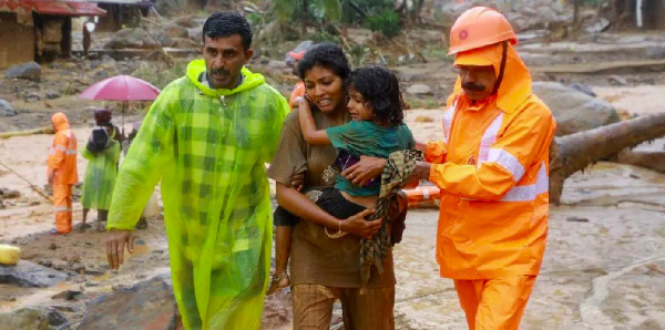 Rescuers are helping affected people move to safer places