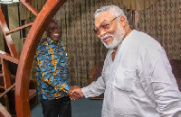 Former President Jerry John Rawlings and the late Paa Kwesi Amissah-Arthur