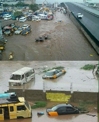 Parts of Accra which flooded on Tuesday