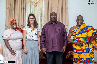 A group picture of Harriet Thompson, Joe Ghartey and some dignitaries