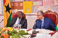 Vice president Dr. Mahamudu Bawumia with Pravind Jugnauth