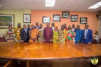 Dignitaries in a group photograph