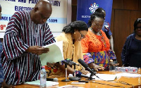 Charlotte Osei, EC Chairperson with others