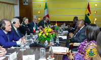 Meeting between leaders of Ghana and Italy at the Jubilee House