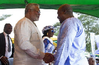 Ex-Presidents John Mahama and Jerry John Rawlings