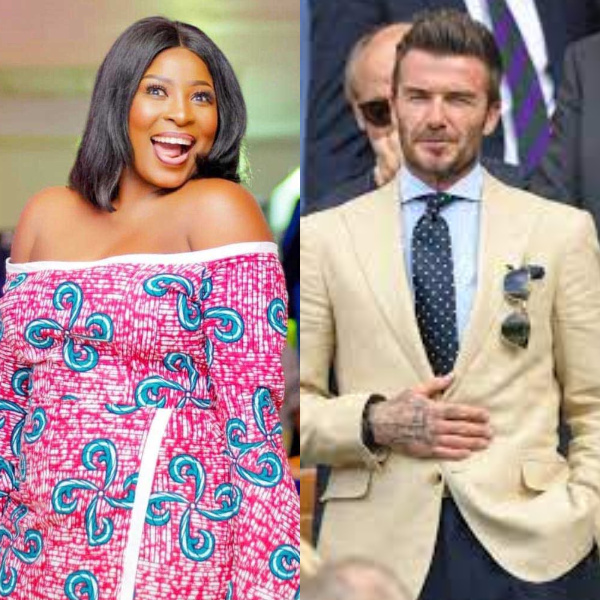 Gloria Sarfo and David Beckham