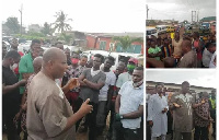 Labaran Yakubu interacting with the drivers