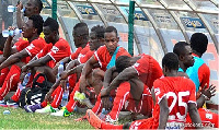 Some team members of Asante Kotoko after their loss to Hearts of Oak