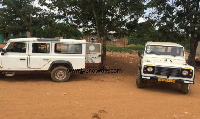 Land Rovers ply Kotokuom as taxi cabs