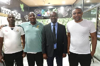 Ghana Futsal team with GFA President