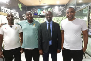 Ghana Futsal team with GFA President