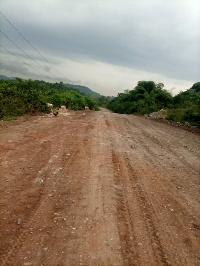 A photo of the Tarkwa Nsuta Zongo road being constructed