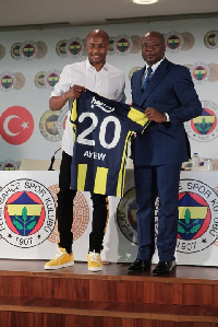 Abedi Pele with his son, Andre Ayew