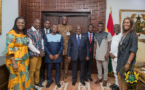 Members of MMAG with President Nana Akufo-Addo