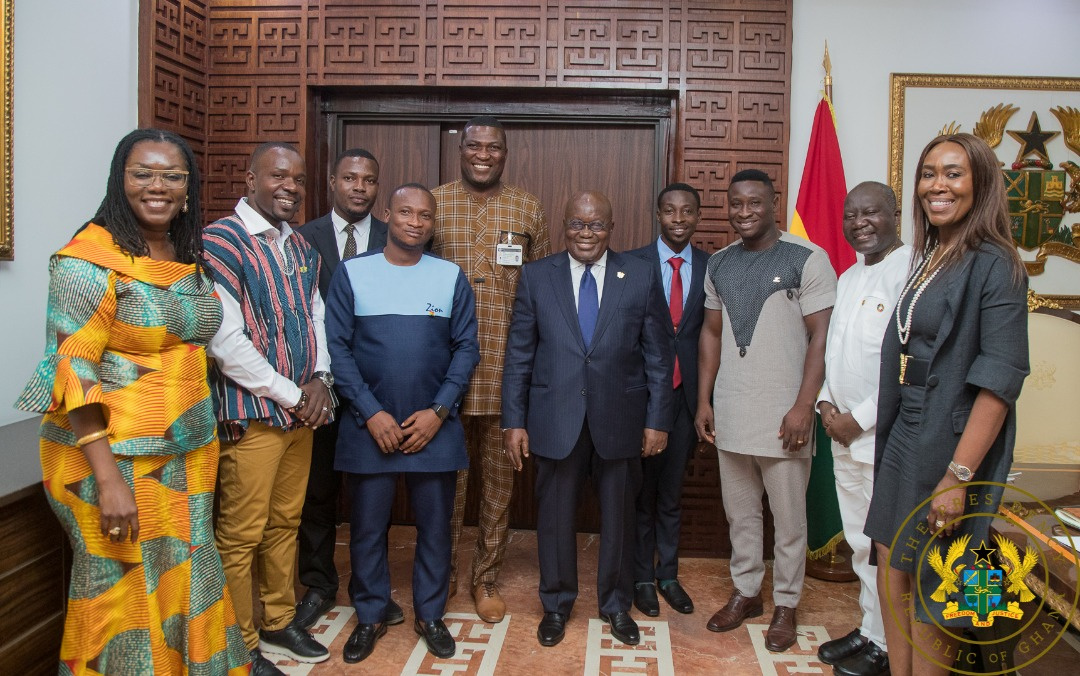 Members of MMAG with President Nana Akufo-Addo