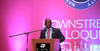 CEO of NPA, Hassan Tampuli addressing the audience at the National Petroleum Downstream Colloquium