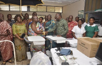 The Medical Superintendent in charge of the Mampong Hospital donated medical equipment