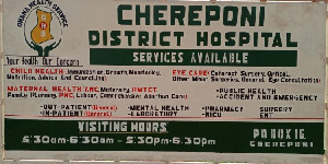 Chereponi District Hospital  Outages File