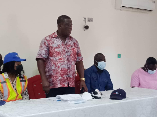 Kwesi Amoako-Atta addressing the Chiefs and Youth Leaders in Tumu