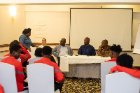 Sports Minister and GFA President in meeting with Black Queens