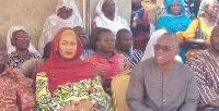 The Second Lady sitting with some dignitries