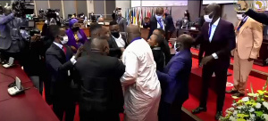 MPs of the Pan-African Parliament in a brawl