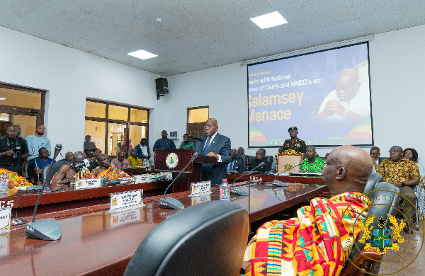 President Nana Addo Dankwa Akufo-Addo with some chiefs