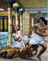 Painting depicting the story of Joseph and Potiphar's wife