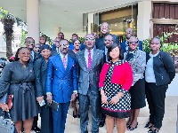 The SRC executives in a group photograph with the  GBA team