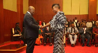 Otiko Afisa Djaba,was sworn in by President Dankwa