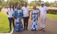 Officials of Malers and Partners and the University of Ghana in a pose