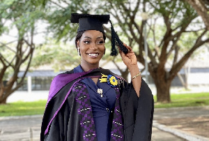 Davina Seyram Gbedy during her law school graduation | Photo @pul_chra_