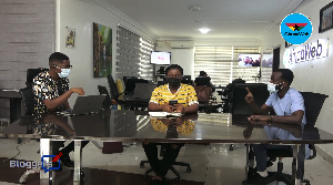 [L-R]: Host of the show Abrantepa with panelists Vida Adutwumwaa Boateng and Nana Yaw Wiredu