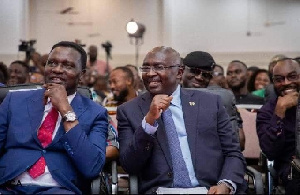 Dr Yaw Adutwum (L) with NPP Flagbearer Mahamudu Bawumia