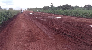 The road leading to the newly commissioned Weta District Hospital