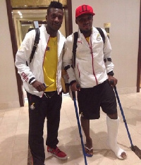 Asamoah Gyan and Jerry Akaminko