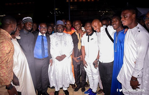 Vice President Alhaji Mahamudu Bawumia  with Black Stars team