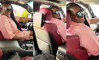 Tracey Boakye flaunts the interior of her Lexus LX 570 2021