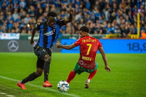 Ghanaian player, Kamal Sowah with the ball