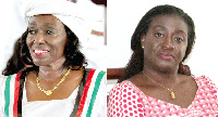 NDP flagbearer, Nana Konadu Agyeman-Rawlings and  CPP flagbearer, Brigitte Dzogbenuku