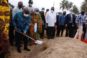 Nana Akufo Addo Cuts Sod For Sek Tdi Waste Treatment Facility