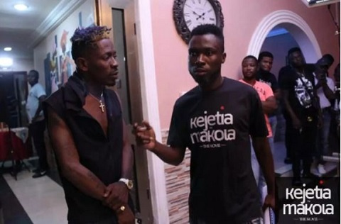 Shatta Wale on set with Kobi Rana