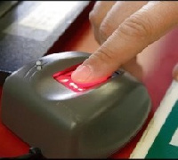 File photo of biometric voter registration device