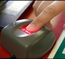 File photo of biometric voter registration device