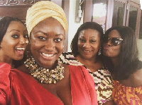 Edwina, Valerie, and Gyankroma and Mrs Rebecca Akufo-Addo