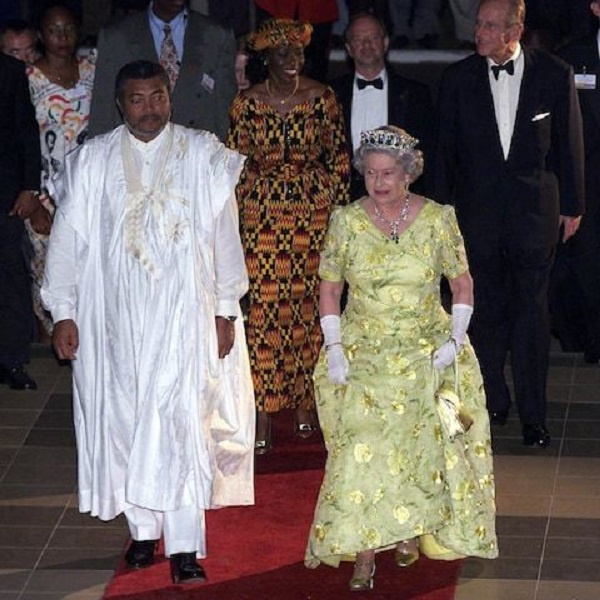 Former President Rawlings with Queen Elizabeth II