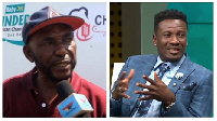 Veteran Ghanaian coach , JE Sarpong and former Black Stars captain, Asamoah Gyan