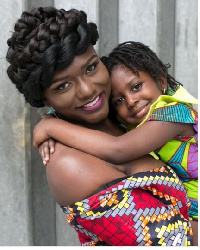 Dentaa with one of her children