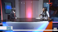 Hon Aponkye was a speaking to Nana Aba Anamoah on GHOne TV