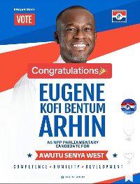 Eugene Arhin is wins at Awutu Senya